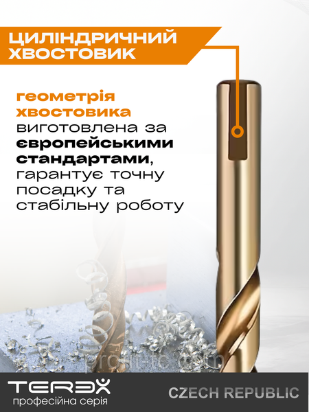 Сверло кобальтовое по металлу TEREX ULTRA HSS-CO 12x150x100 мм, сверло для обработки металла из быстрорежущей стали 2861620783 фото