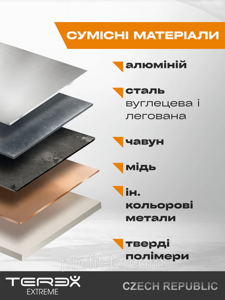Свердло кобальтове по металу Terex HSS-Co 12x151x98 мм, Pilot Point, хвостовиз проточкою 10 мм, DIN 338 2567959731 фото