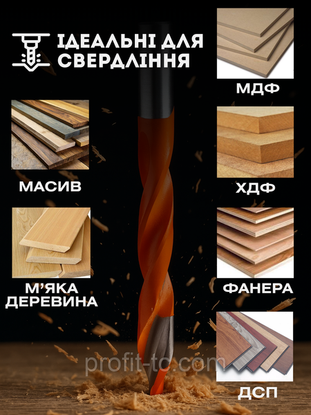 Сверло сквозное Terex d-12 мм, L-70 мм левое вращение 1025997240 фото